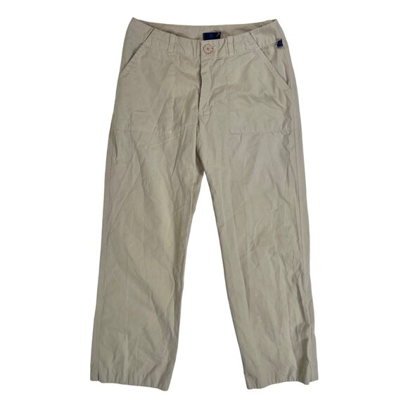 Women's Vintage Y2K Khaki Granola Girl Gorpcore Low Rise Bootcut Chino Pants / 2 - Picture 5 of 8